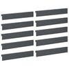 vidaXL Profil&eacute; de recouvrement de jardin 10 pc 100 x 5 x 15 cm Acier