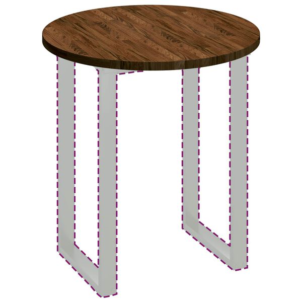 vidaXL Plateau de table Marron fonc&eacute; &Oslash; 70 x 2,5 cm