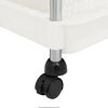 vidaXL Chariot de cuisine 5 niveaux Blanc 42x29x128 cm Fer et ABS