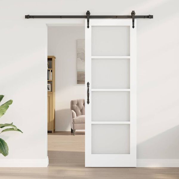 vidaXL Porte coulissante Blanc 73,5 x 211 cm