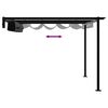vidaXL Gazebo mural Anthracite Acier