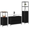 vidaXL Ensemble de mobilier de salle de bain 3 pcs Ch&ecirc;ne noir