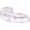 vidaXL Lit avec matelas taupe 100x200 cm tissu