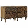vidaXL Cabinet de chevet avec tiroir 2 pcs Marron 40 x 33,5 x 46 cm