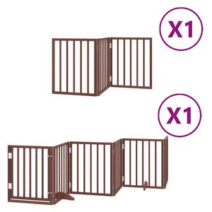 vidaXL Barri&egrave;re pour chien porte pliable 9 panneaux bois de peuplier