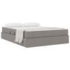 vidaXL Lit avec rangement et matelas Taupe 140 x 200 cm Polyester