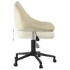 vidaXL Chaise pivotante de salle &agrave; manger Cr&egrave;me Velours