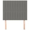 vidaXL T&ecirc;te de lit Gris fonc&eacute; 80x5x118/128 cm Tissu