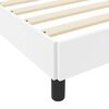 vidaXL Cadre de lit avec matelas Blanc pur 90 x 190 cm tissu