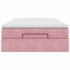 vidaXL Lit ottoman avec matelas rose 120x190 cm velours