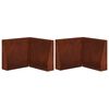 vidaXL Mur de sout&egrave;nement 2 pc 50 x 50 x 50 cm Acier patin&eacute; Rouill&eacute;