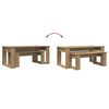 vidaXL Ensemble de tables basses 2 pcs Ch&ecirc;ne artisanal