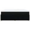 vidaXL Sommier &agrave; lattes de lit avec matelas Noir 180x200 cm Tissu