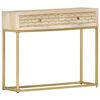 vidaXL Table console doré 90x30x75 cm bois solide de manguier