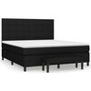 vidaXL Sommier &agrave; lattes de lit avec matelas Noir 160x200 cm Tissu
