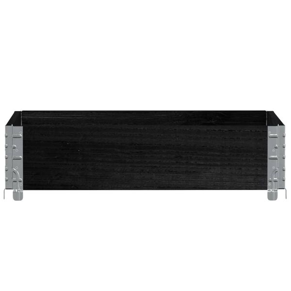 vidaXL Collier de palette noir 80x60 cm bois de pin solide