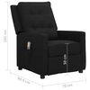 vidaXL Fauteuil de massage Noir Tissu