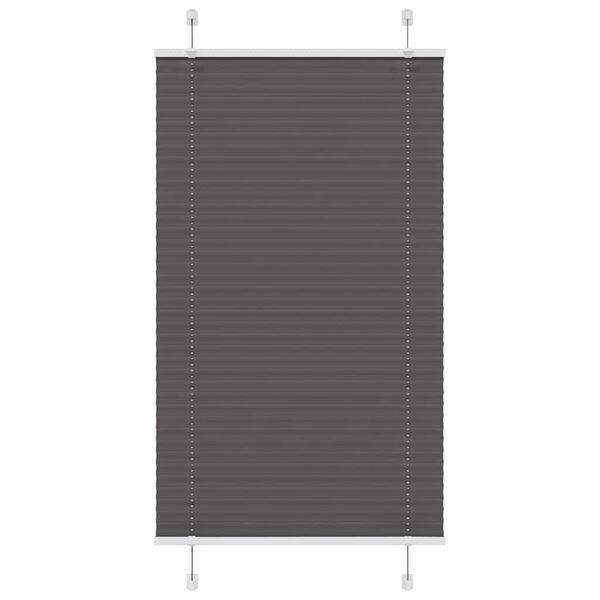 vidaXL Store pliss&eacute; noir 75x150 cm largeur du tissu 74,4 cm polyester