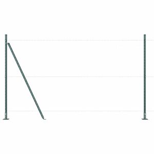 vidaXL Poteau de cl&ocirc;ture. 7 pcs Vert Acier