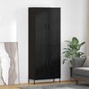 vidaXL Haut Armoire Ch&ecirc;ne noir 69,5 x 34 x 180 cm Bois d'ing&eacute;nierie