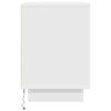 VidaXL Tables de chevet avec lumi&egrave;res LED 2 pcs blanc 38x34x50 cm