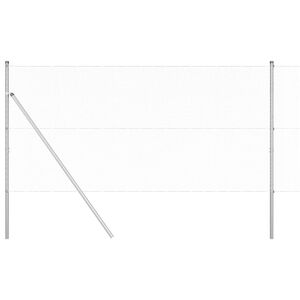 vidaXL Poteau de cl&ocirc;ture. Argent&eacute;