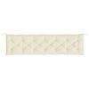vidaXL Coussin de banc de jardin blanc crème 200x50x7 cm tissu oxford