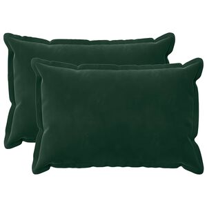 vidaXL Coussin avec oreiller HOUTEN 2 pc Vert fonc&eacute; Fl&oslash;jl
