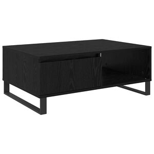 vidaXL Table basse Ch&ecirc;ne noir 90 x 60 x 35 cm Bois d'ing&eacute;nierie