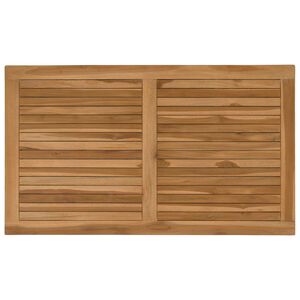 vidaXL Plateau de table Rectangulaire Bois de teck massif Naturel