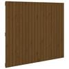 vidaXL T&ecirc;te de lit murale Marron miel 127,5x3x110cm Bois massif de pin