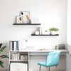 vidaXL &Eacute;tag&egrave;re murale flottante 2 pcs Gris brillant 90x23,5x3,8 cm MDF