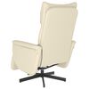 vidaXL Fauteuil inclinable de massage et repose-pieds cr&egrave;me similicuir