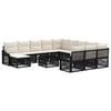 vidaXL Ensemble de canap&eacute; de jardin 13 pc Noir polyrotin