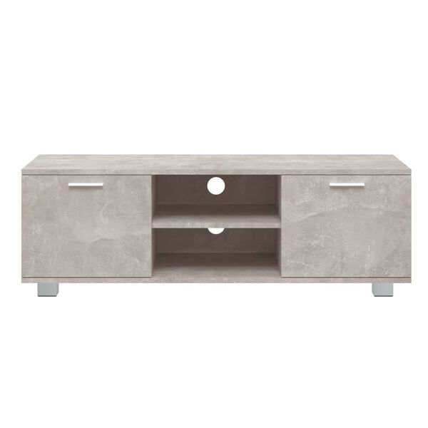vidaXL Meuble TV Gris b&eacute;ton 120x40,5x35 cm Bois d'ing&eacute;nierie