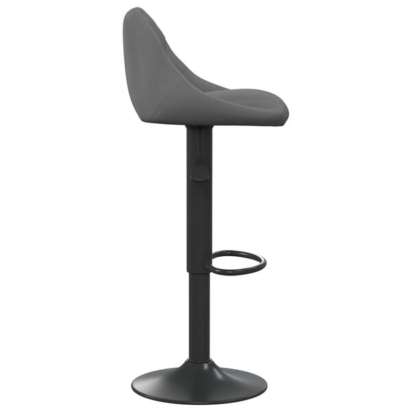 vidaXL Tabouret de bar Gris foncé Velours