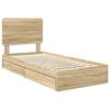 vidaXL Lit de Rangement Ch&ecirc;ne Sonoma 90 x 200 cm Bois d'ing&eacute;nierie