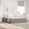 vidaXL Lit avec rangement et matelas Taupe 180 x 200 cm Polyester