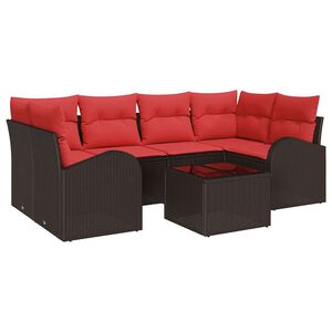 vidaXL Ensemble de canap&eacute; de jardin Marron 55 x 55 x 37 cm polyrotin