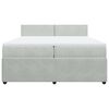 vidaXL Sommier &agrave; lattes de lit et matelas Gris clair 200x200cm Velours