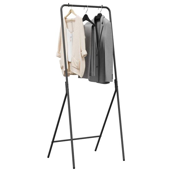 vidaXL Porte-v&ecirc;tements Noir 60 x 53 x 155 cm Acier