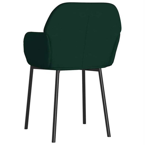 vidaXL Chaises &agrave; manger lot de 2 Vert fonc&eacute; Velours