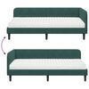 vidaXL Cadre de lit d'angle Vert fonc&eacute; 90 x 190 cm Velours