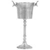 vidaXL Seau &agrave; champagne Aluminium solide 39x29x71 cm Argent&eacute;