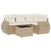 vidaXL Salon de jardin avec coussins 5 pcs beige r&eacute;sine tress&eacute;e