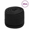 vidaXL Corde de bateau Noir complet 16 mm 25 m Polypropyl&egrave;ne
