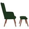 vidaXL Chaise de relaxation avec repose-pied Vert fonc&eacute; Velours
