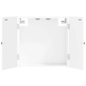 vidaXL Cabinet pour cible BREDA Blanc brillant 52,5 x 10,5 x 53,5 cm