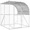 vidaXL Poulailler Argent&eacute; 200 x 200 x 215 cm Acier galvanis&eacute;