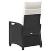 vidaXL Chaise de jardin 2 pcs Noir et Cr&egrave;me 56 x 60 x 112 cm